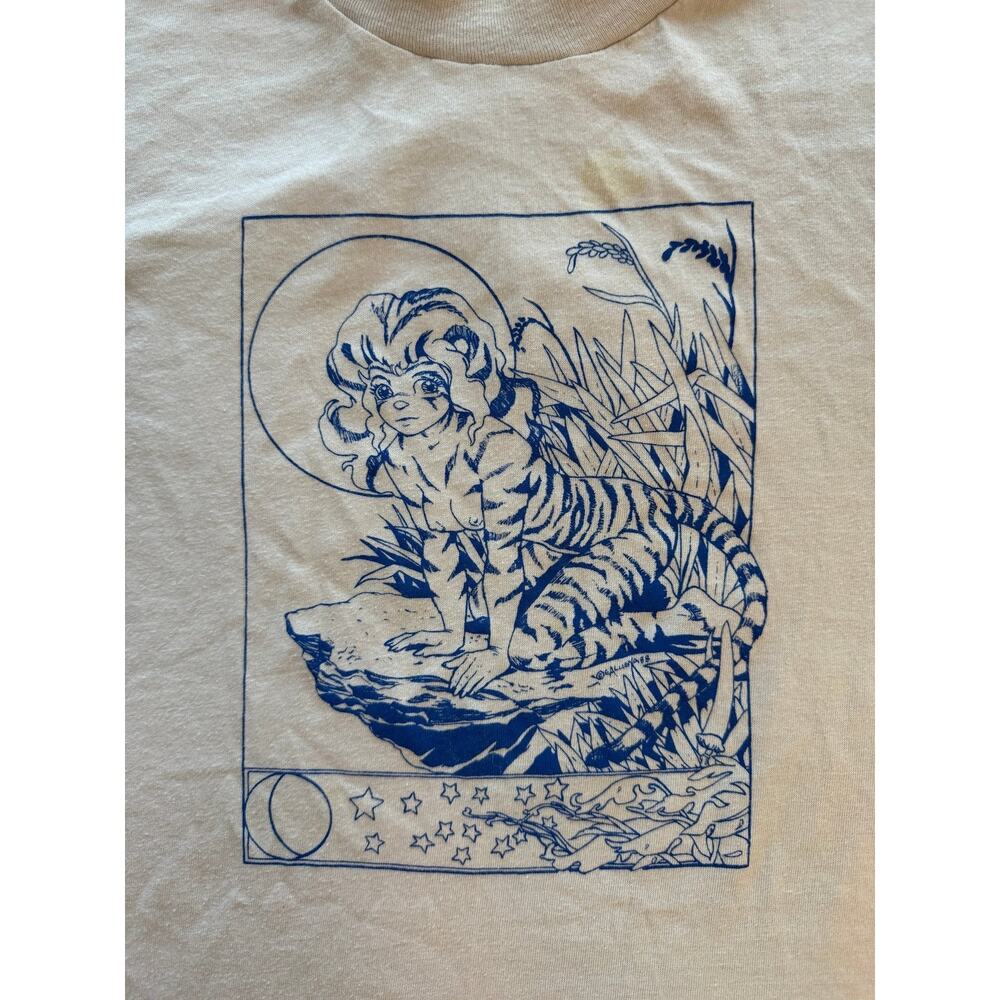 1988 Single Stitch Neko Tigress Spirit Halo Art Tee Deadstock Never Worn XL - Picture 2 of 13
